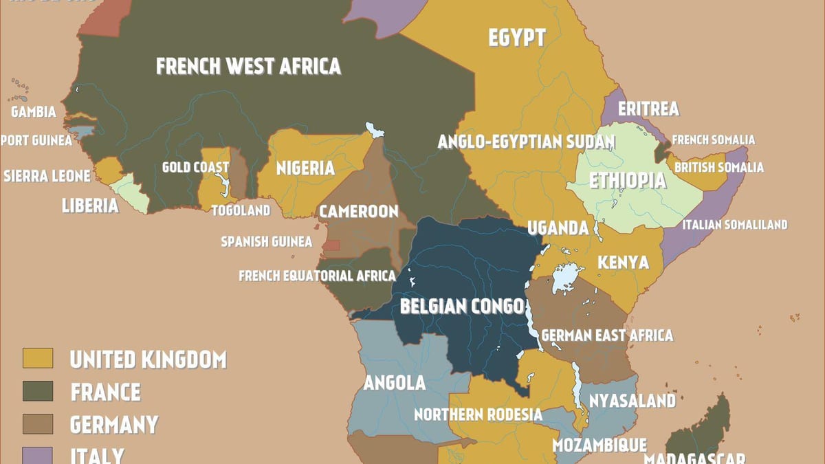 Mapa british Kamerun