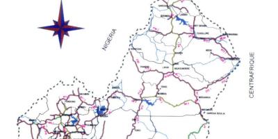 Mapa Kamerun cesty