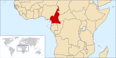 Kamerun polohu na mape sveta